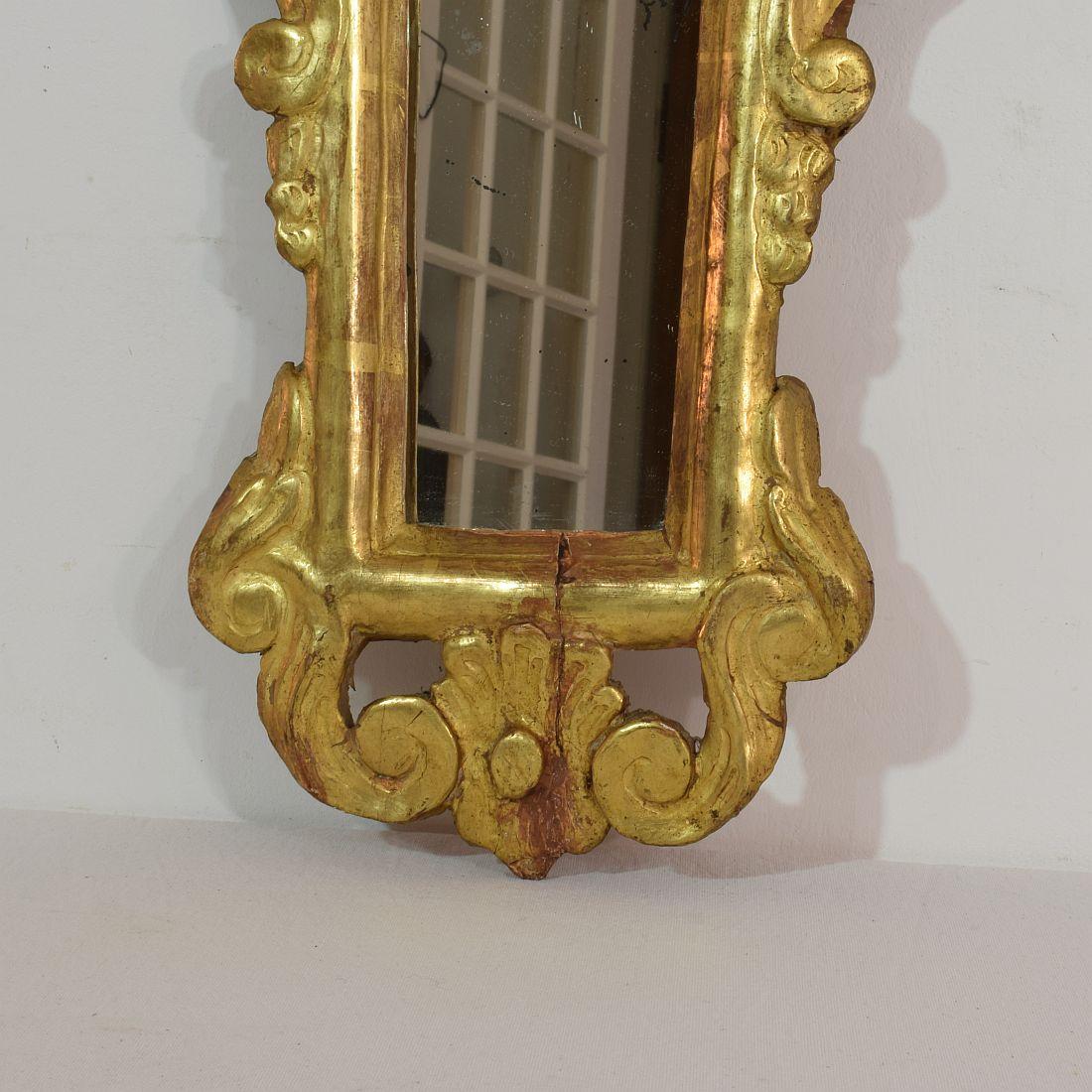Small 19th Century French Giltwood Mirror In Good Condition In Buisson, FR