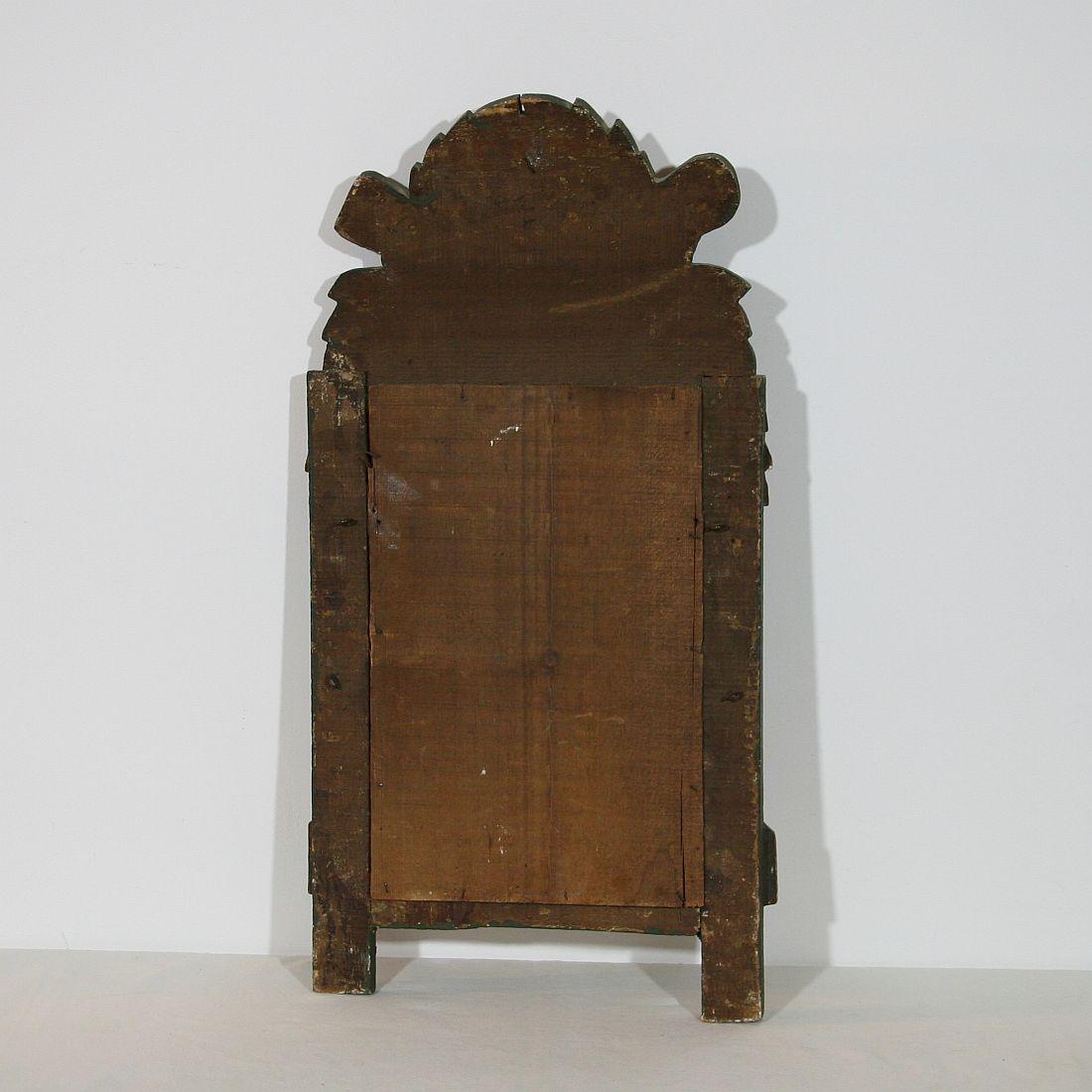 Small 19th Century, French, Louis XVI Style Bridal Mirror In Good Condition In Buisson, FR