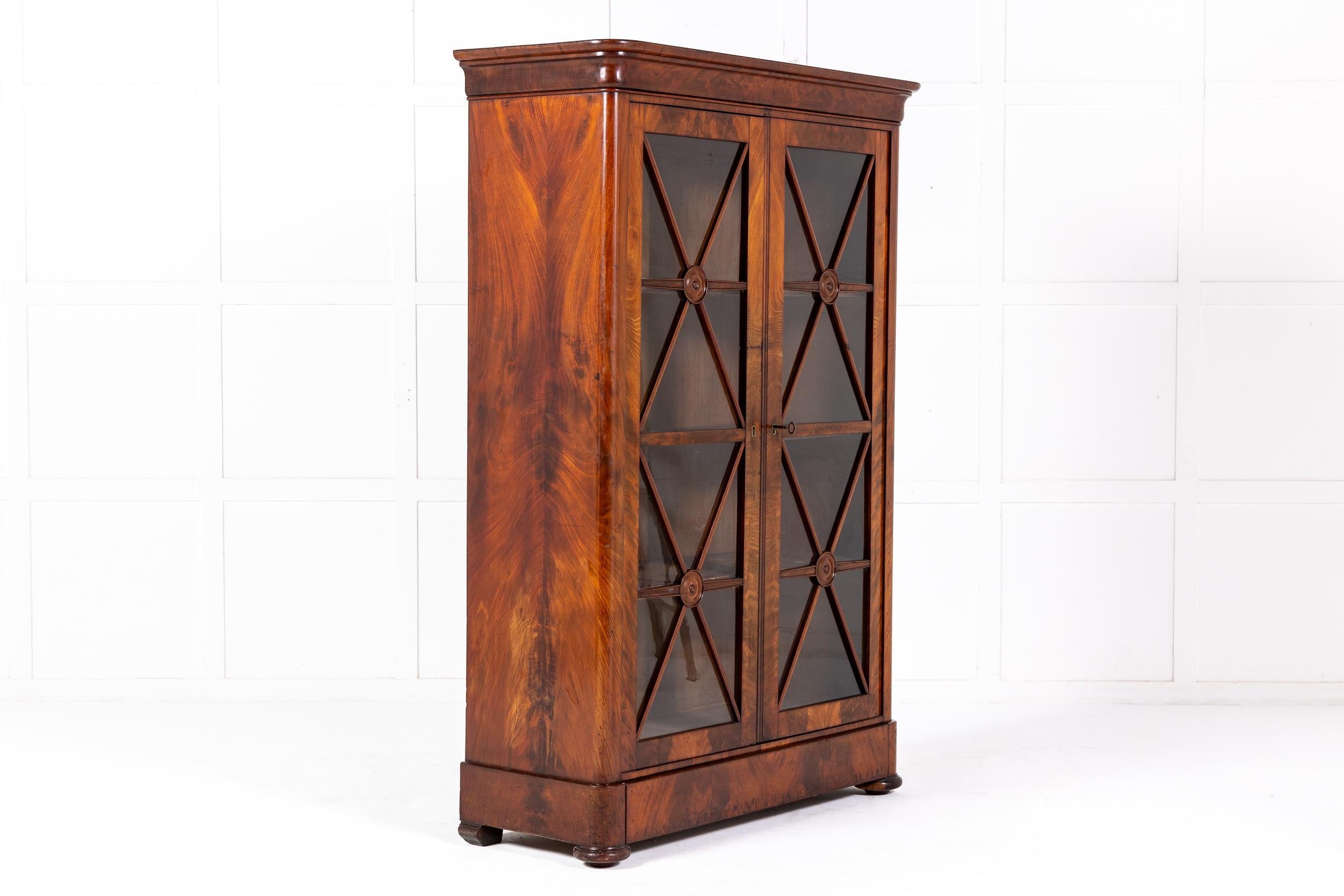 Small 19th Century French Mahogany Bookcase For Sale 2