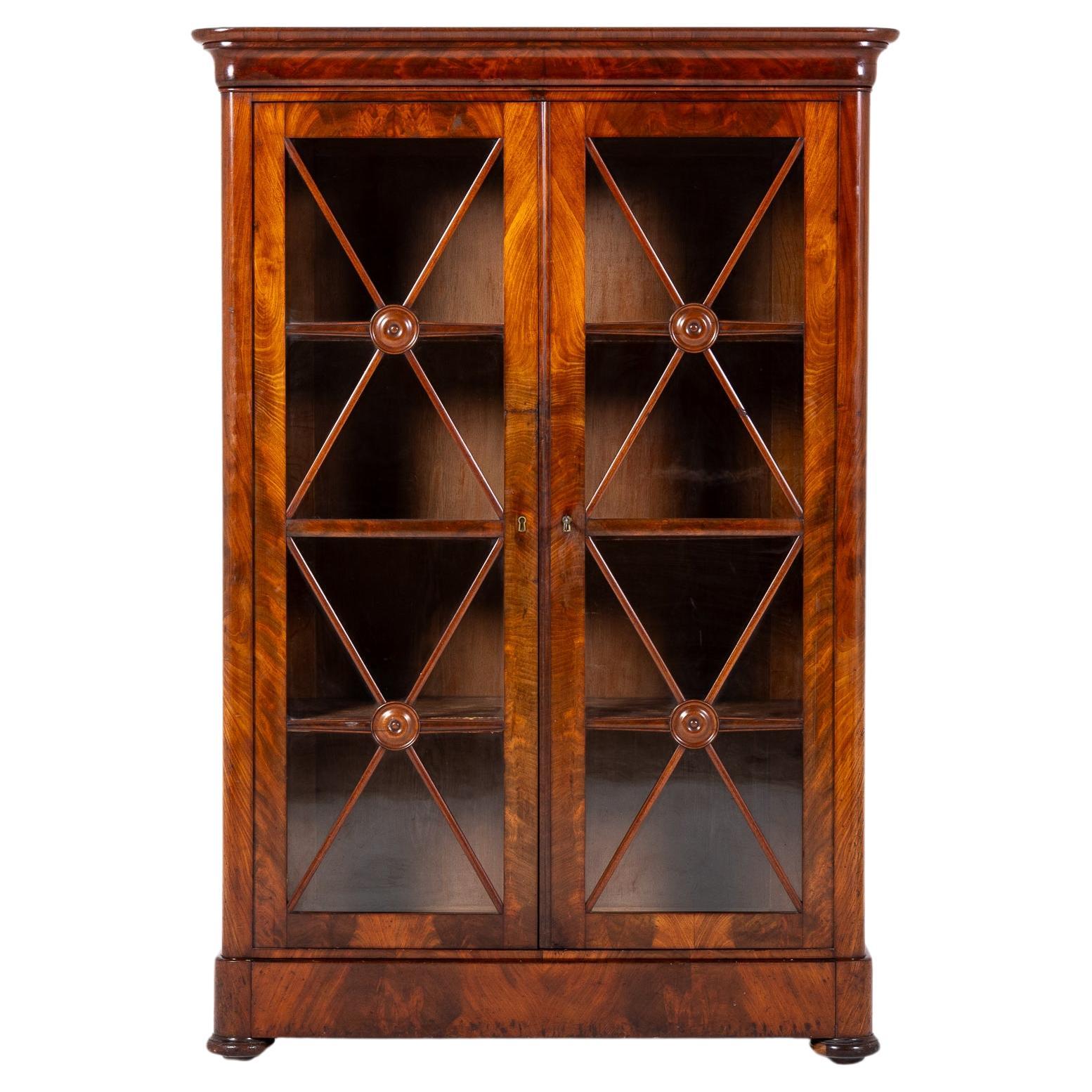 Small 19th Century French Mahogany Bookcase For Sale