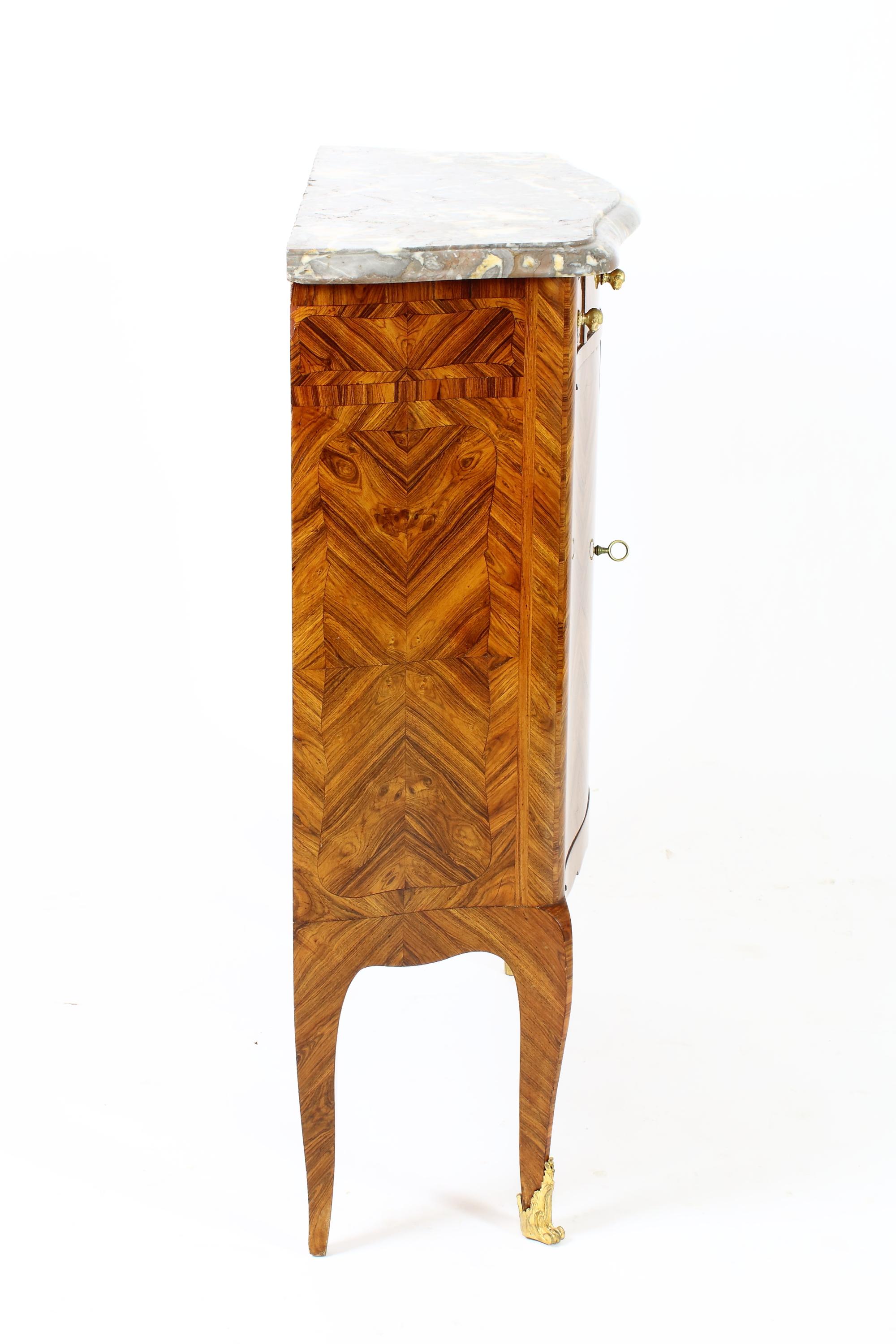 Small 19th Century French Marquetry NAP III Louis XV Cabinet or Meuble D’appui 2