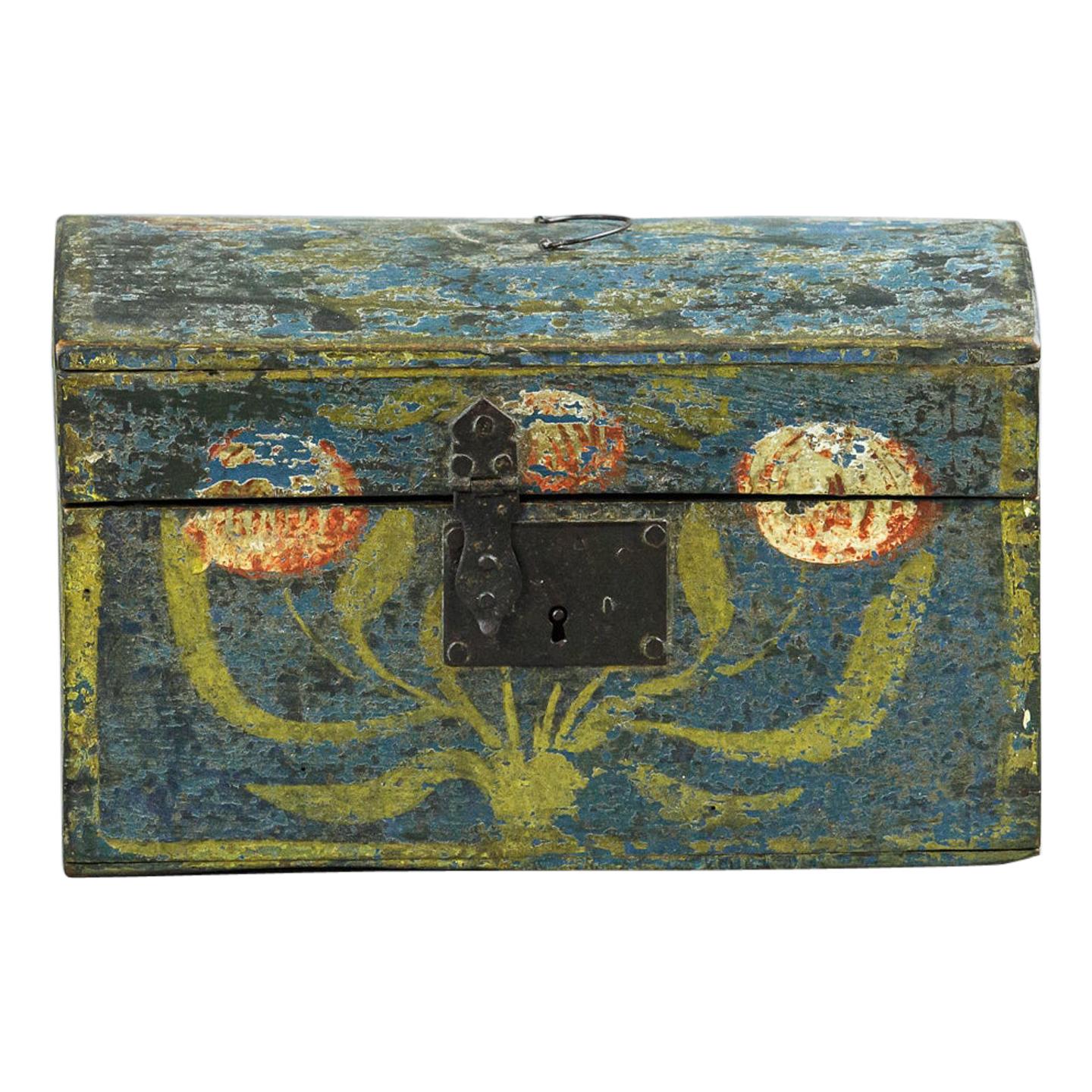 Small 19th Century French Normandy Marriage Chest