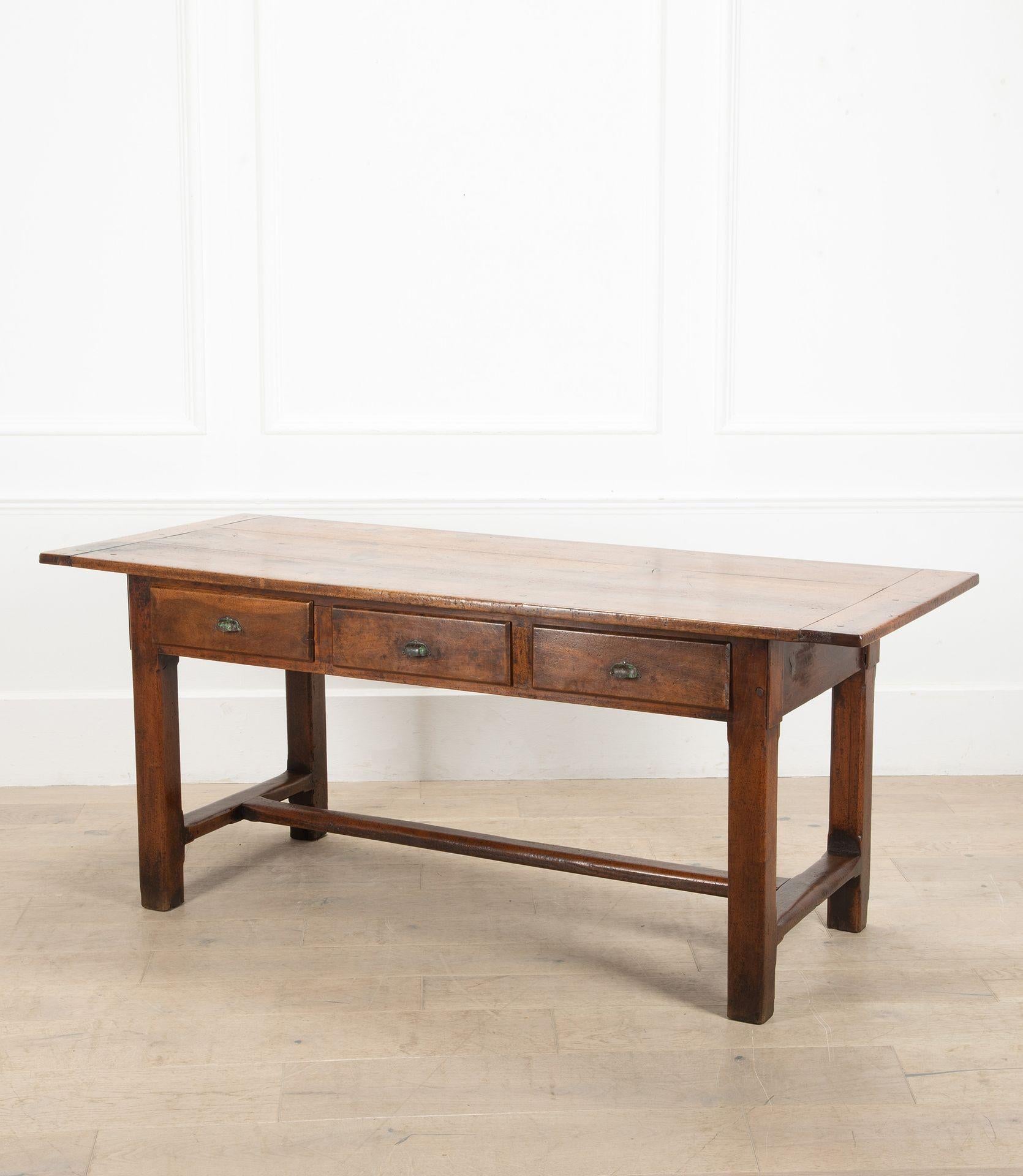 Country Small 19th Century French Walnut Drapers Table For Sale