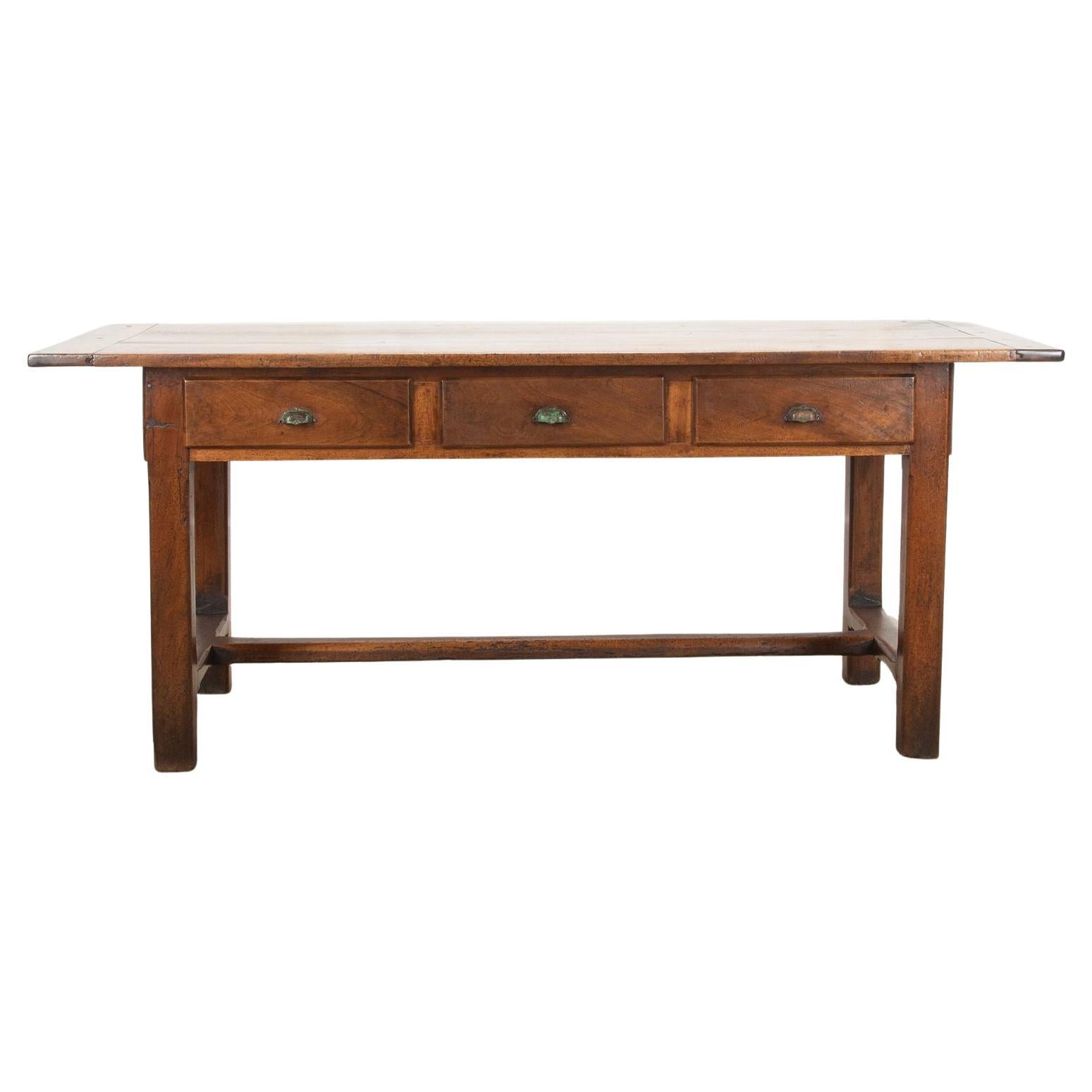 Small 19th Century French Walnut Drapers Table For Sale