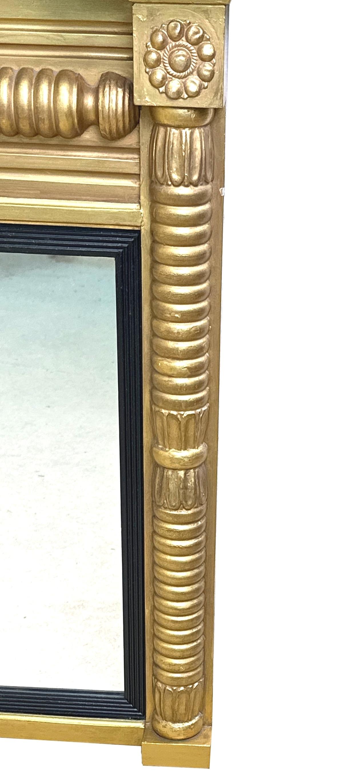 Petit miroir à trumeau doré du 19e siècle Bon état - En vente à Bedfordshire, GB