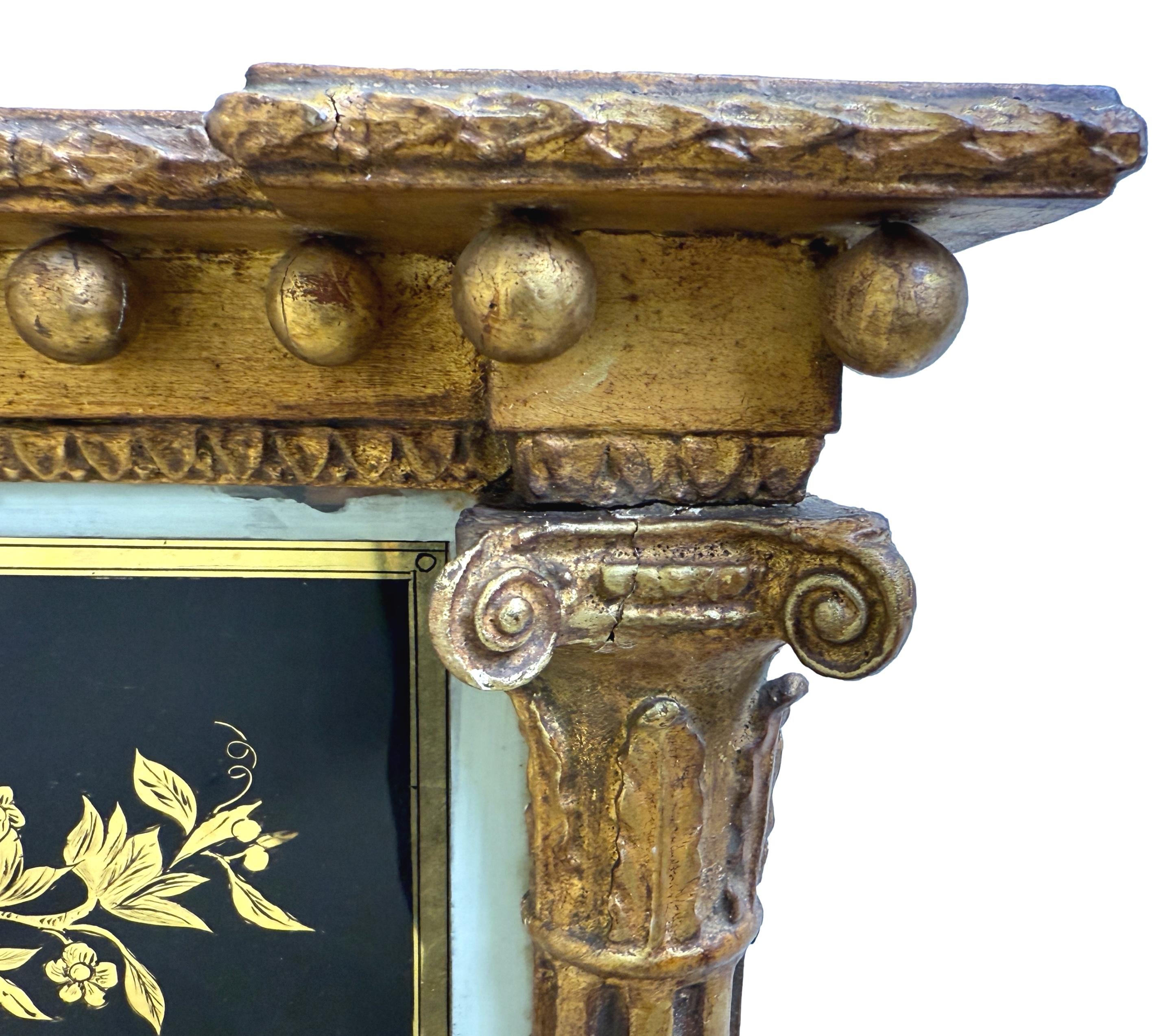 Bois doré Petit miroir d'embarcadère doré du 19e siècle en vente