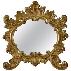 Small 19th Century Italian Giltwood Baroque Style Mirror