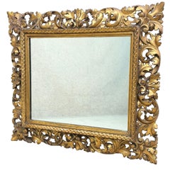 Small 19th Century Italian Giltwood Florentine Mirror