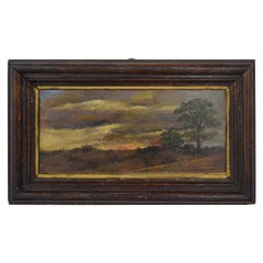 Small 19th Century Landscape Oil Painting by German Painter Dettenhofer, 1880