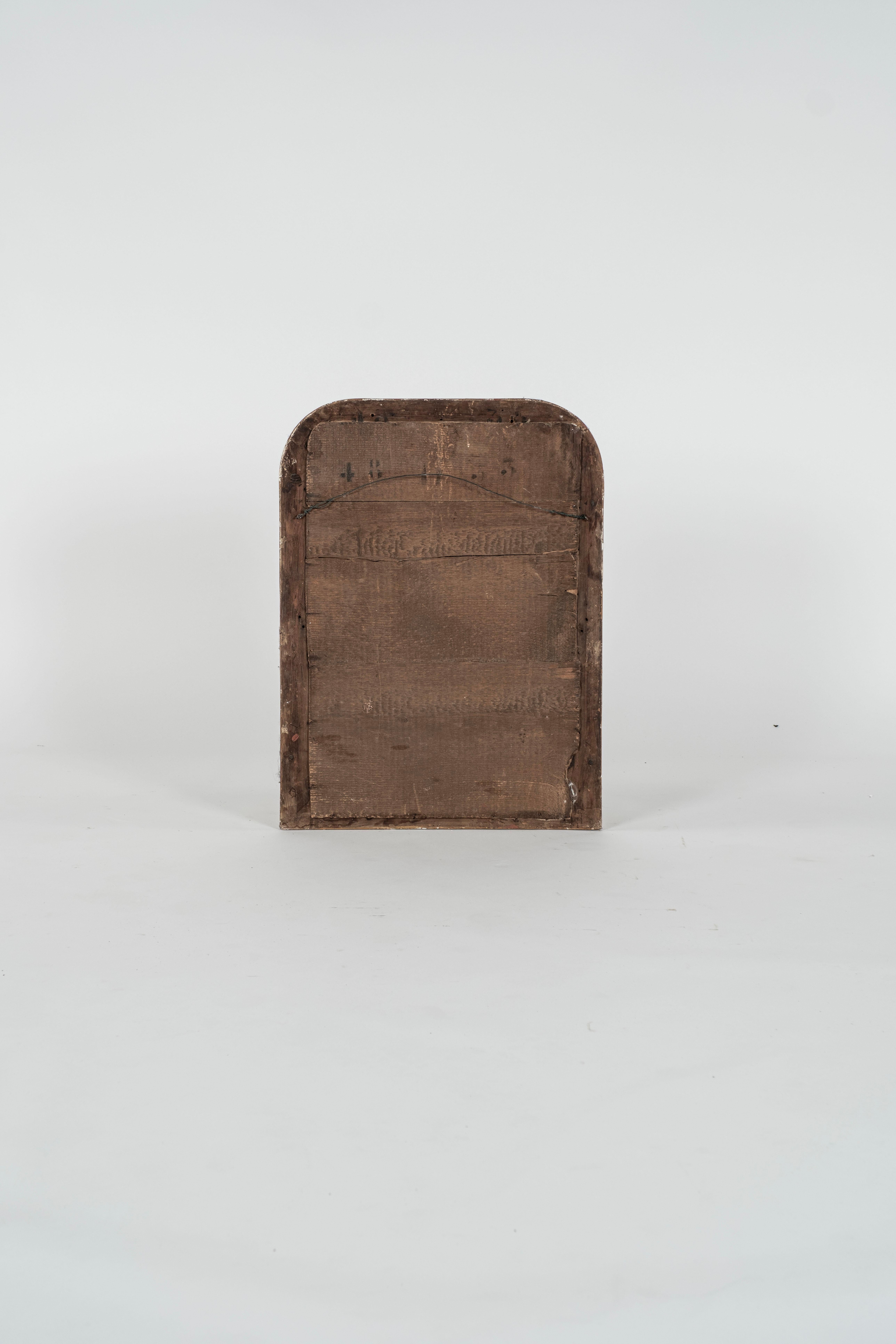 Legno dorato Piccolo specchio da parete Louis Philippe del XIX secolo in vendita