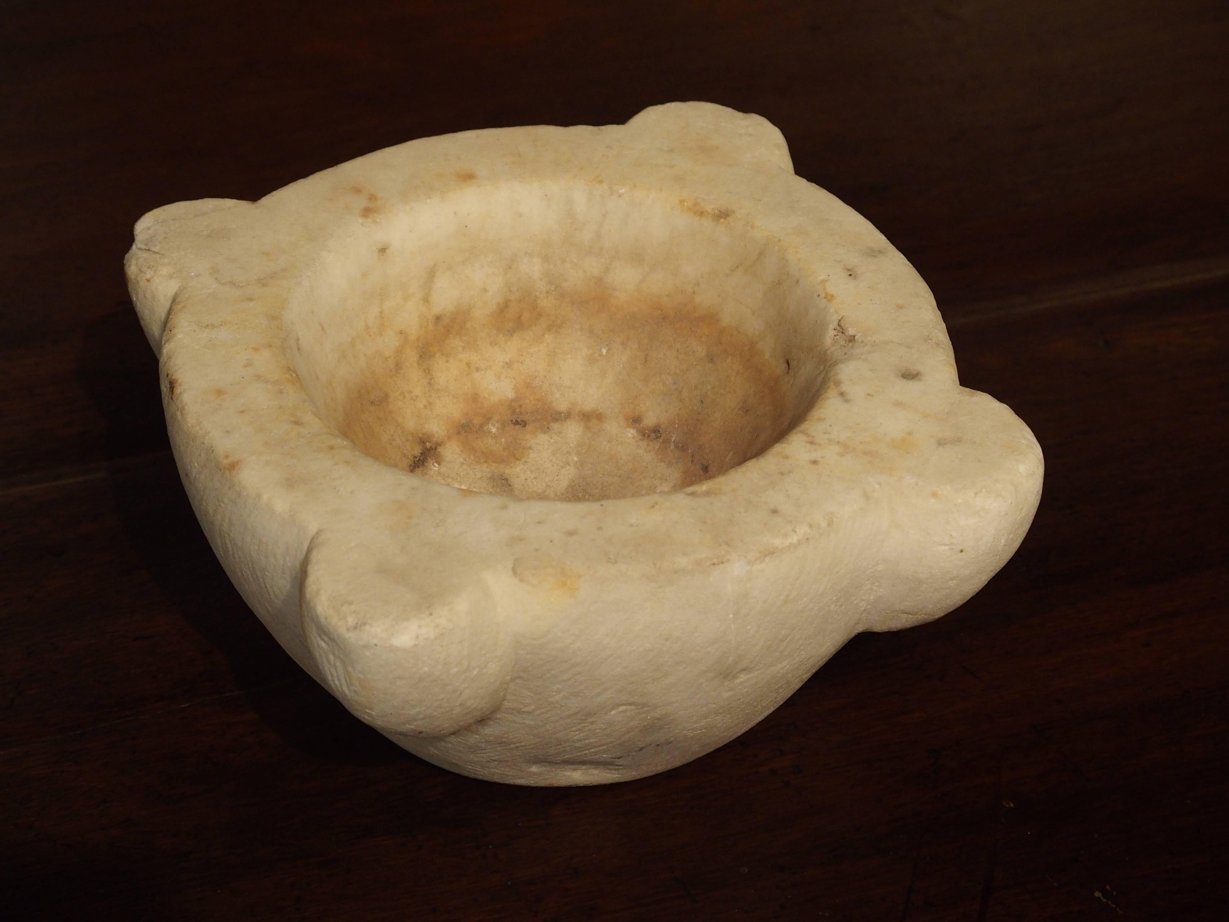 Small 19th Century Marble Mortar and Pestle from France 2