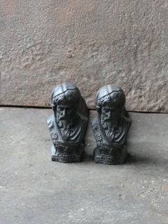 Small 19th Century Napoleon III Period French Andirons