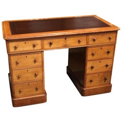 Antique Small 19th Century Oak Victorian Desk