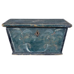 Small 19th Century Original Painted Sarcophagus Box