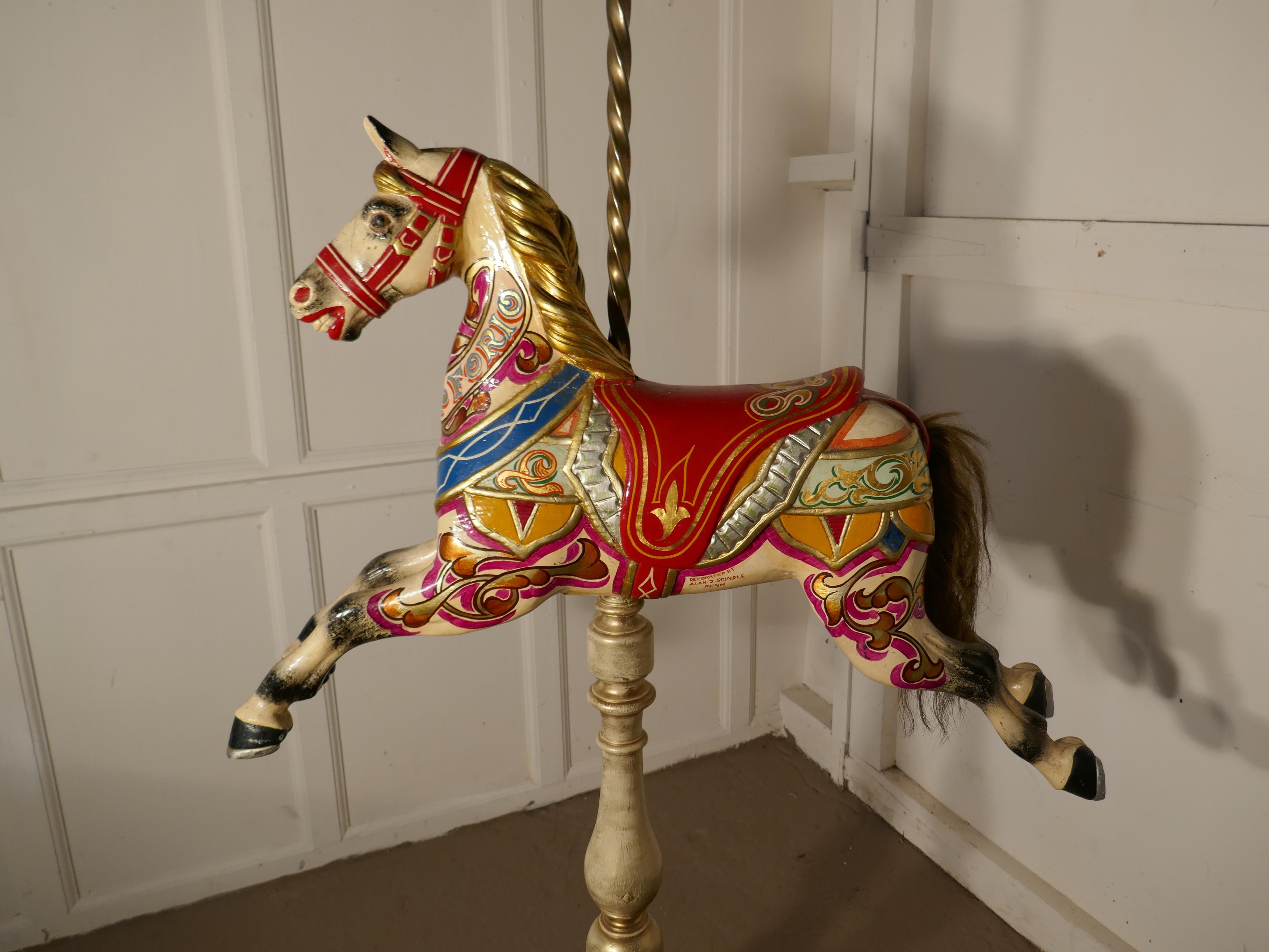 Small 19th Century Painted Wooden Carousel Galloper or Fair Ground Horse 5