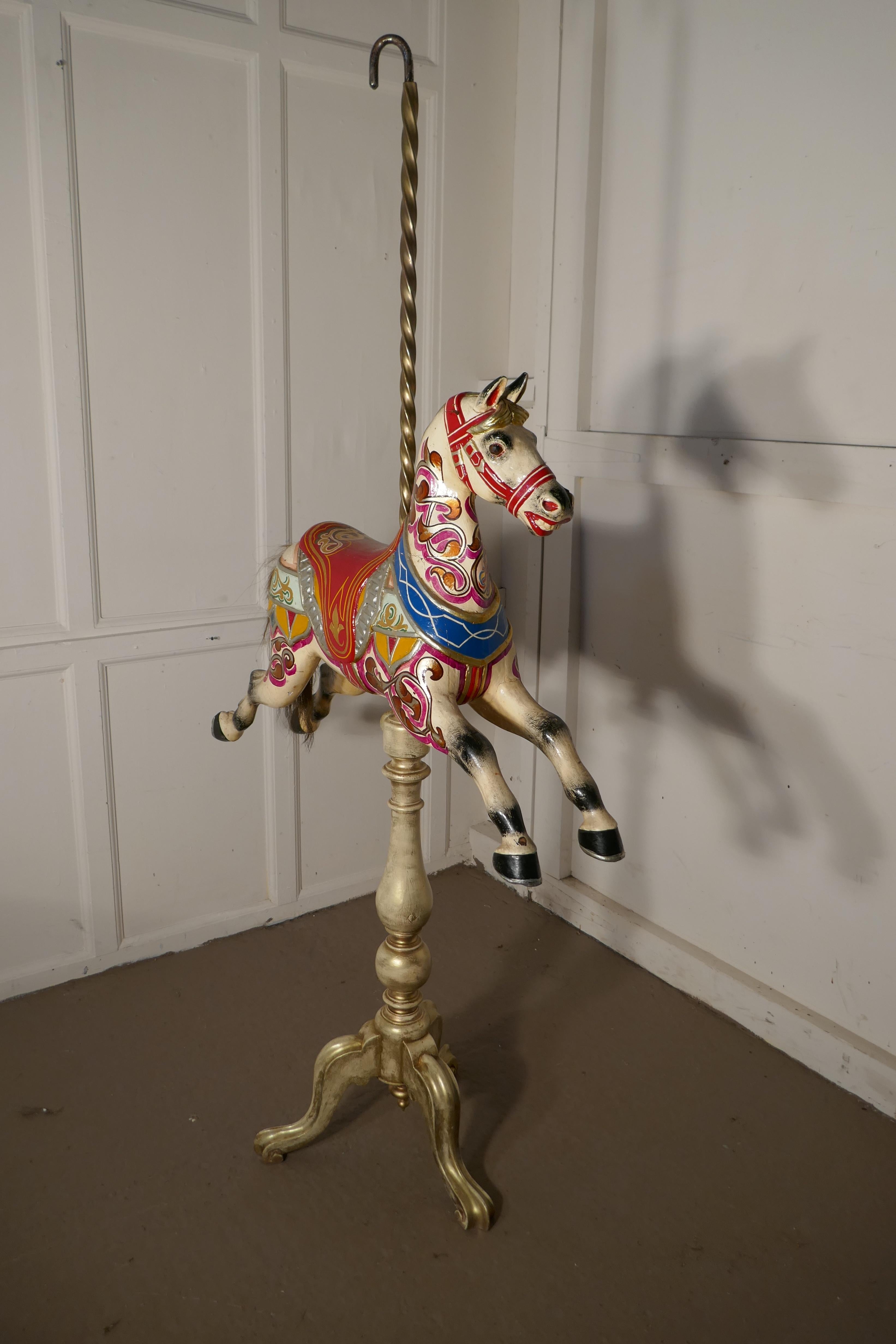 Small 19th Century Painted Wooden Carousel Galloper or Fair Ground Horse 7