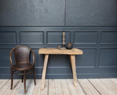 Small 19th Century Primitive Organic Wabi Sabi Butcher Table or Console Table