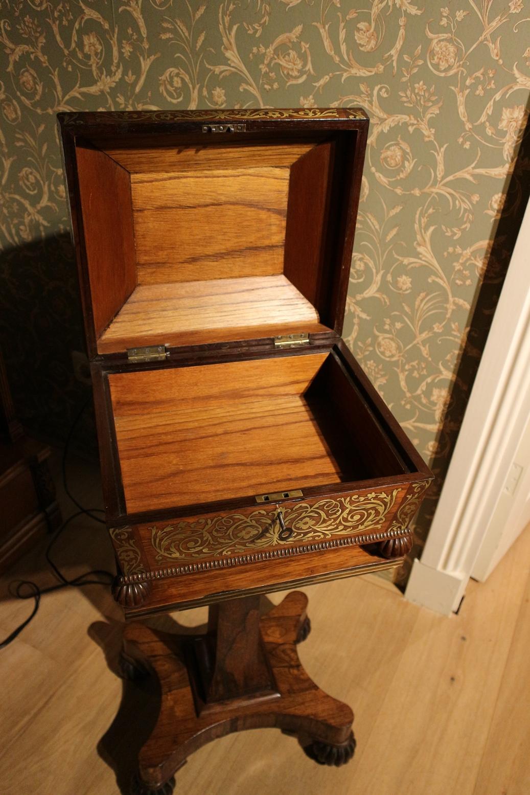 Small 19th Century Regency Mahogany Box on Stand 3