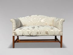 Small 19th Century Reupholstered Settee or Window Seat
