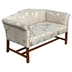 Small 19th Century Reupholstered Settee or Window Seat
