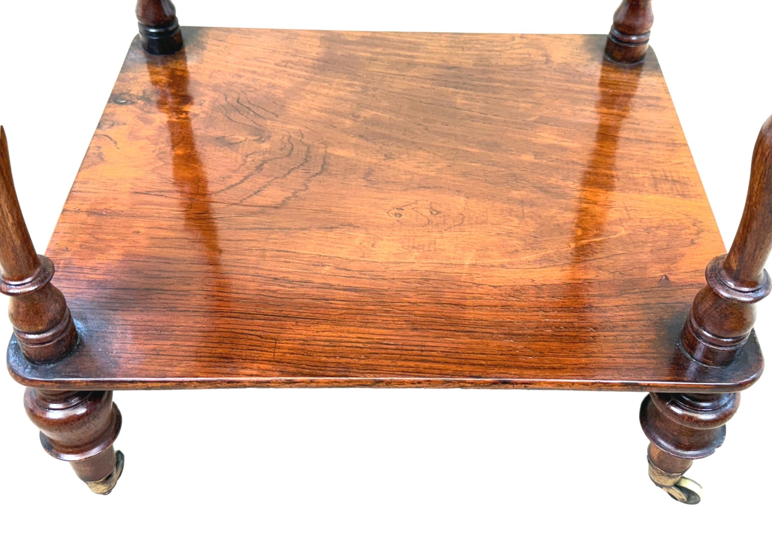 XIX secolo Small 19th Century Rosewood Whatnot in vendita