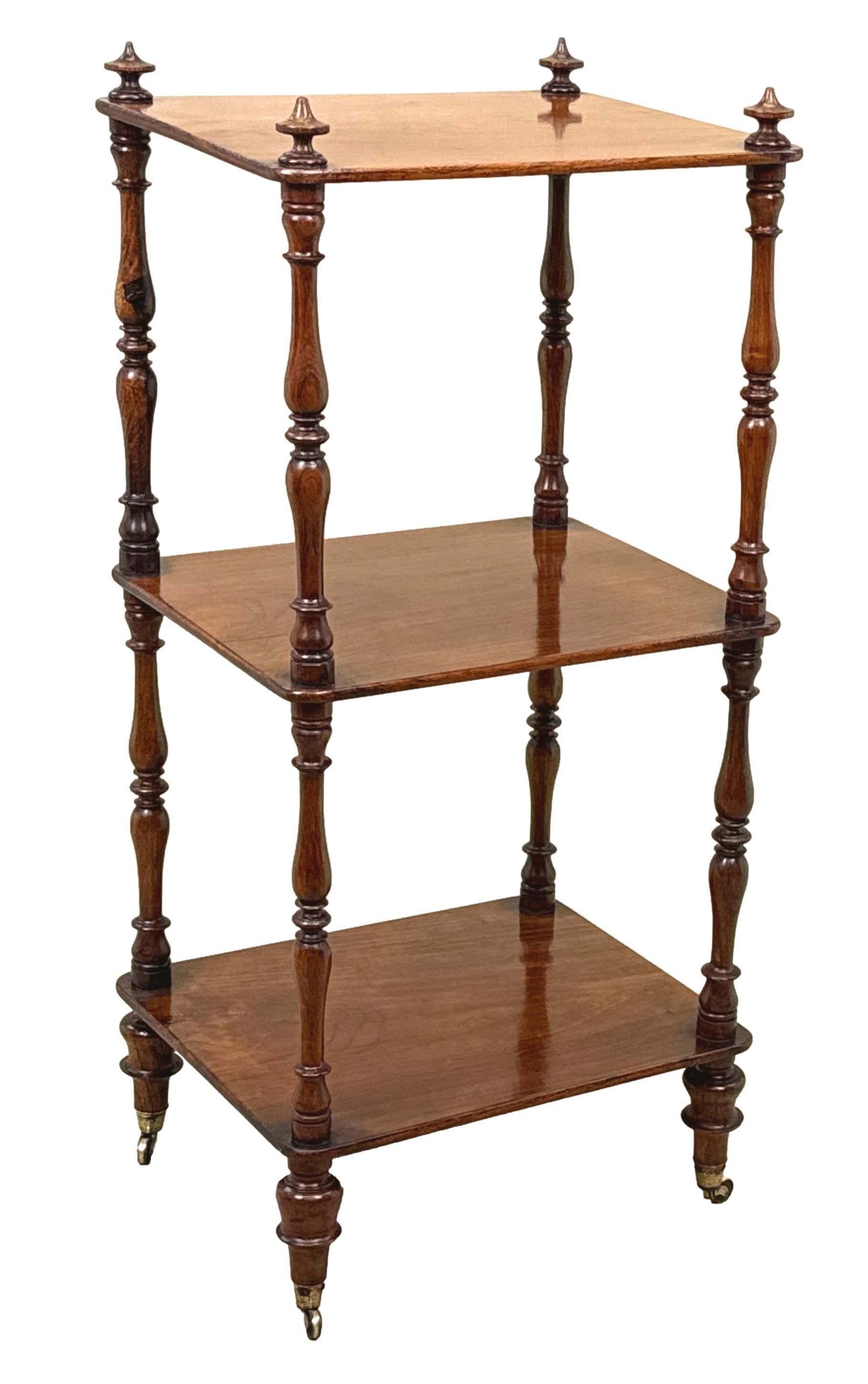 Palissandro Small 19th Century Rosewood Whatnot in vendita