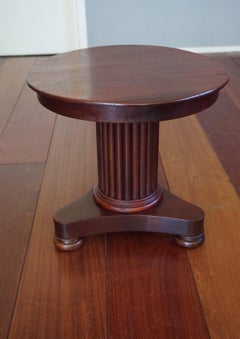 Stunning 19th Century Solid Mahogany Round End Table / Wine Table / Plant Stand