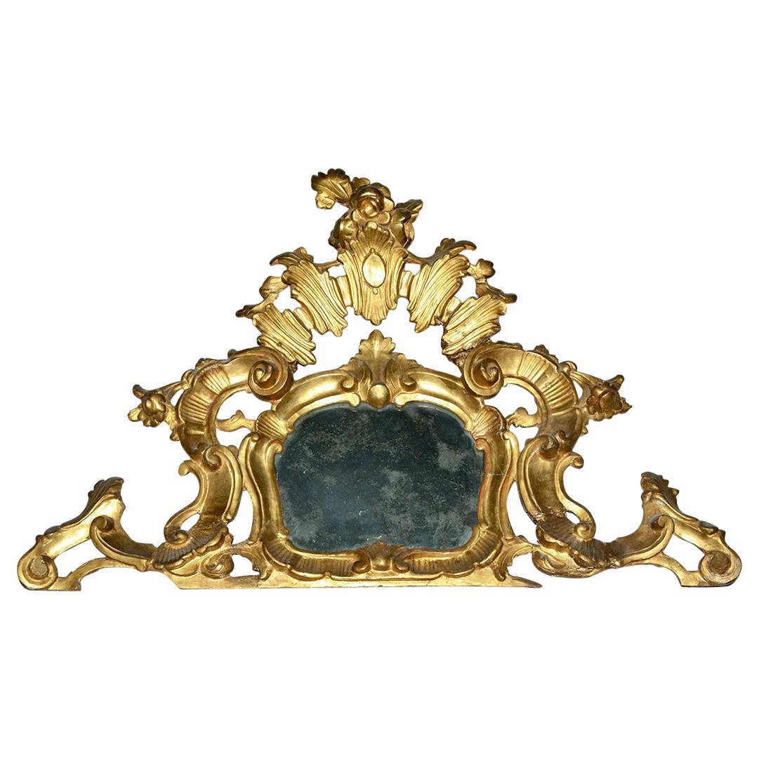 Small 19th Century Venetian Giltwood over Mantel Mirror