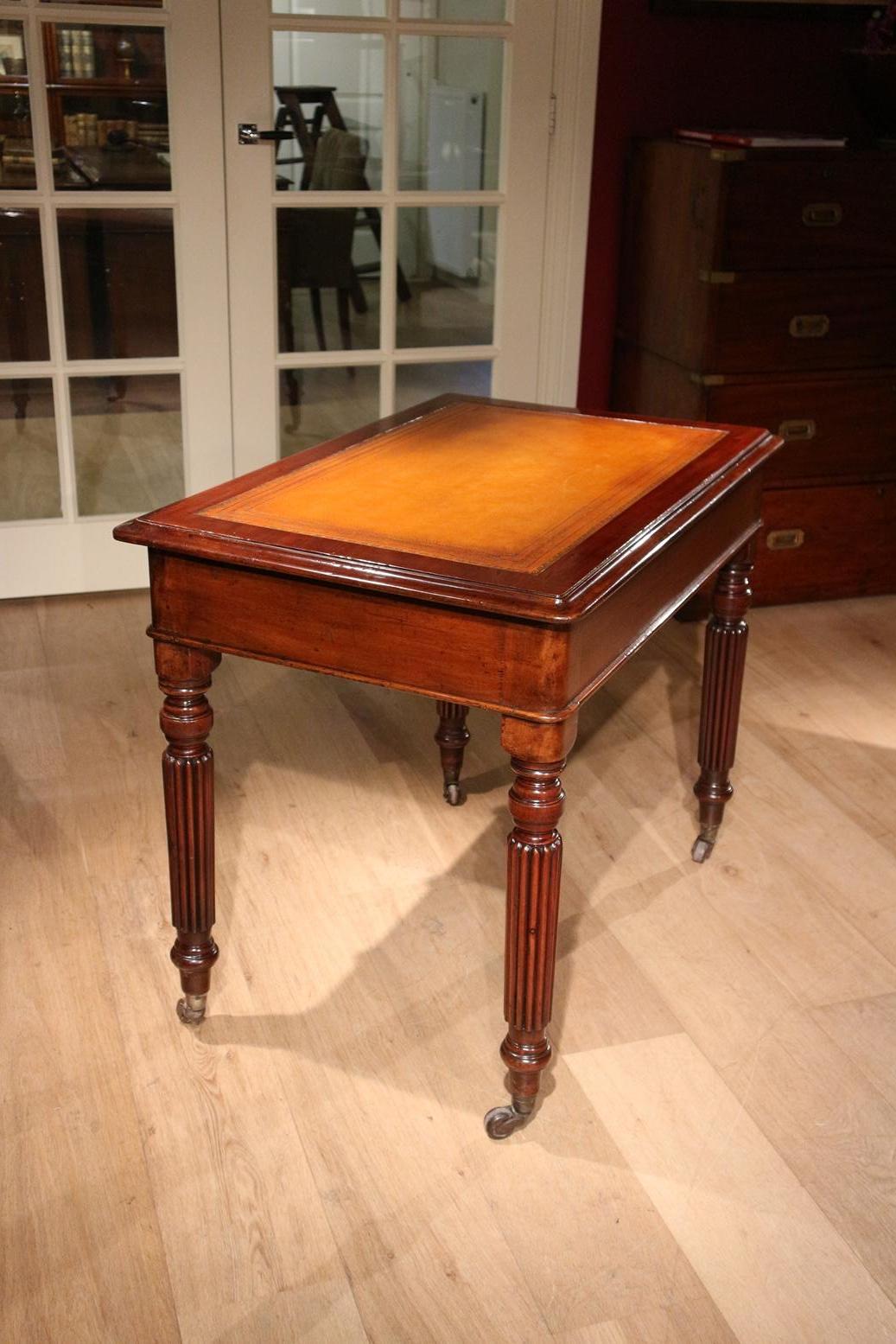 Small 19th Century Victorian Mahogany Writing Table 4