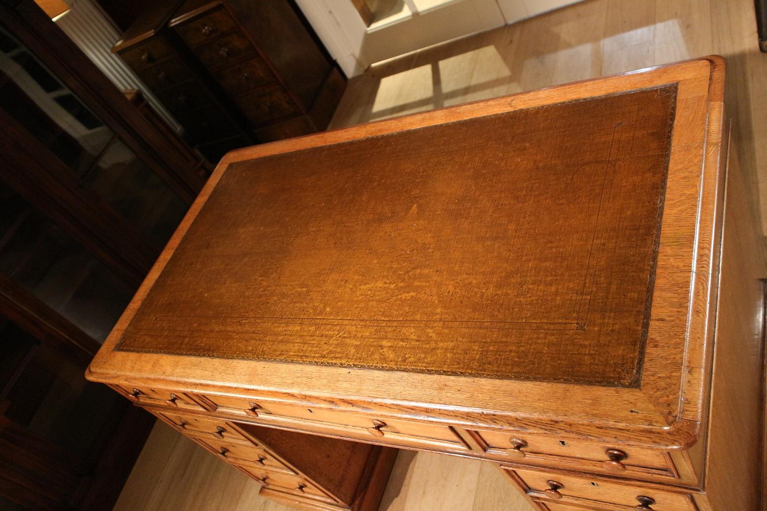 Small 19th Century Victorian Oak Desk 1