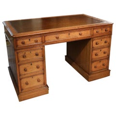 Antique Small 19th Century Victorian Oak Desk