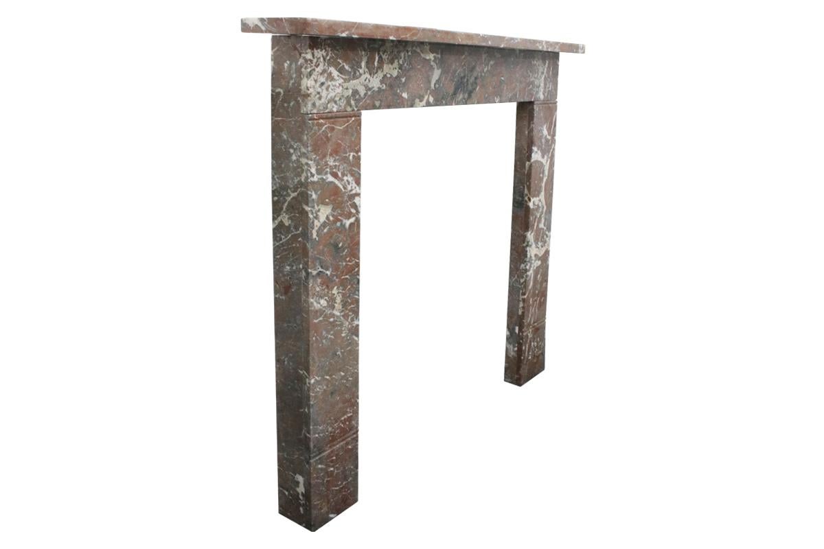 Small 19th Century Victorian Rouge Marble Fireplace Surround In Good Condition In Manchester, GB
