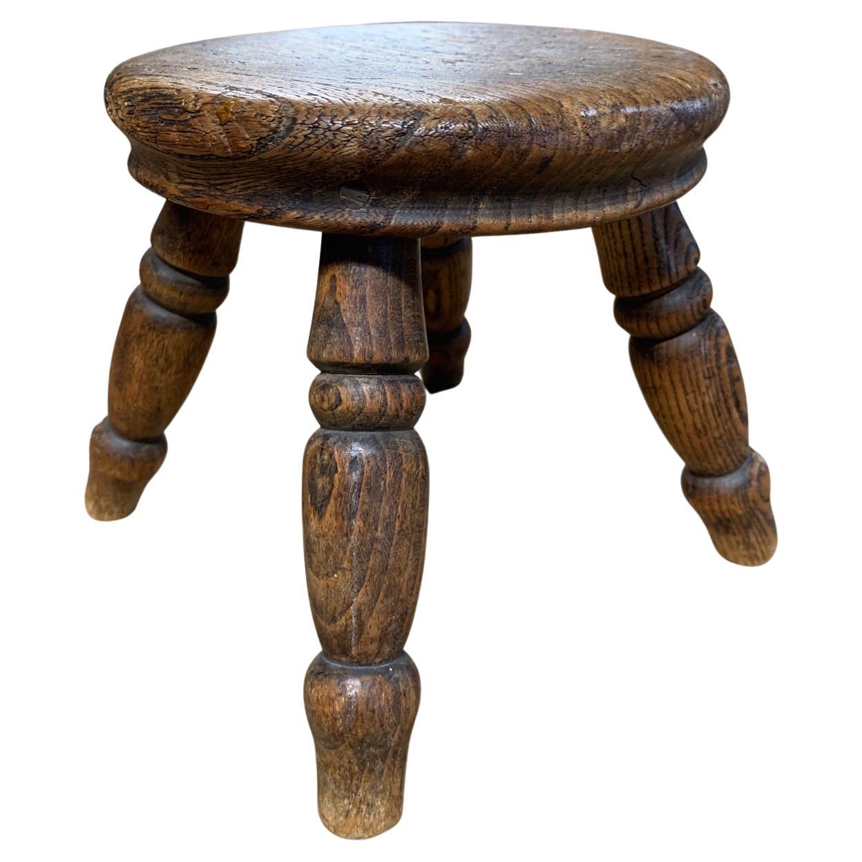 Small 19th Century Welsh Milking Stool For Sale