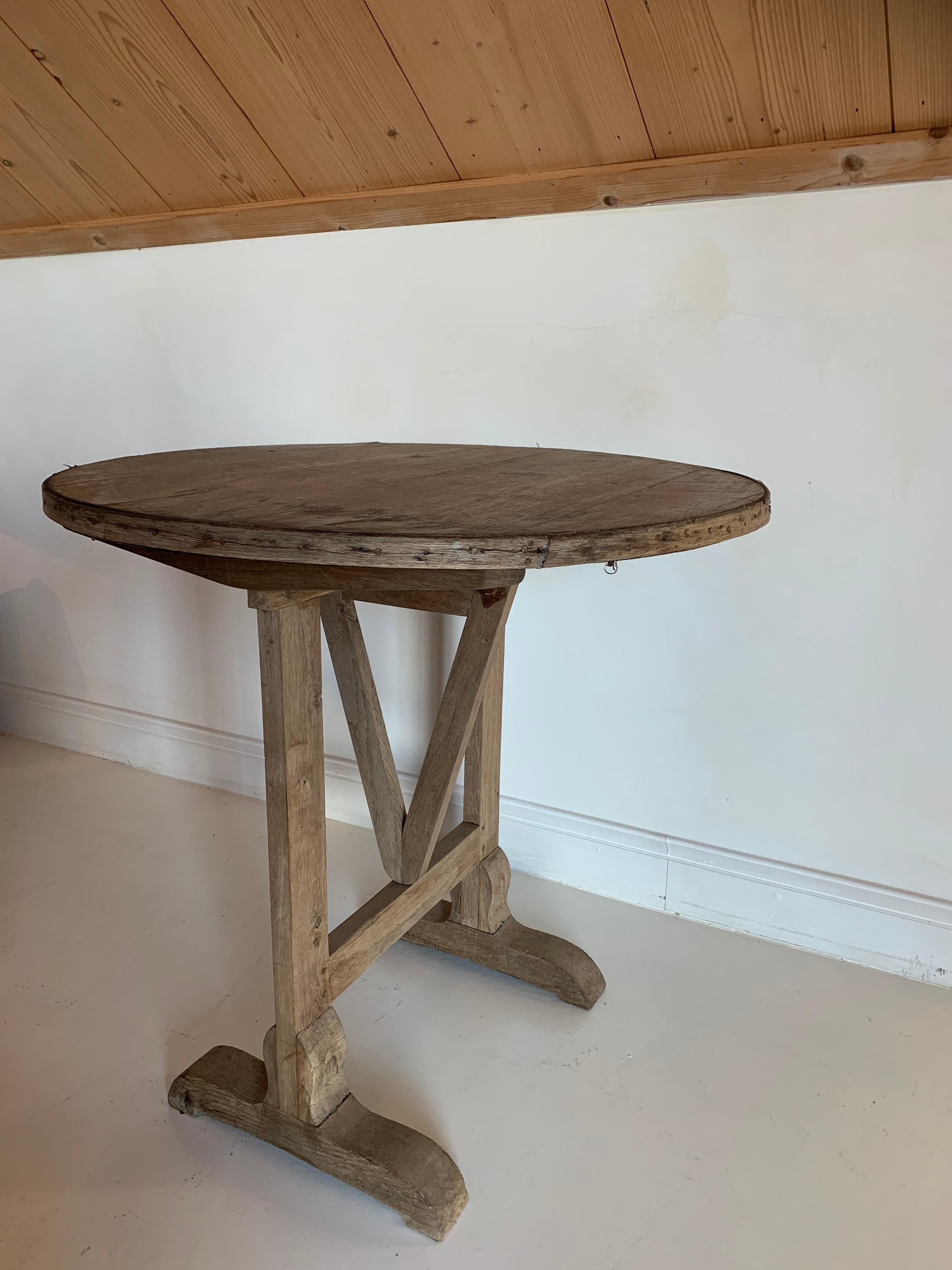 Hand-Crafted Small 19th Century Wine Table Vigneron