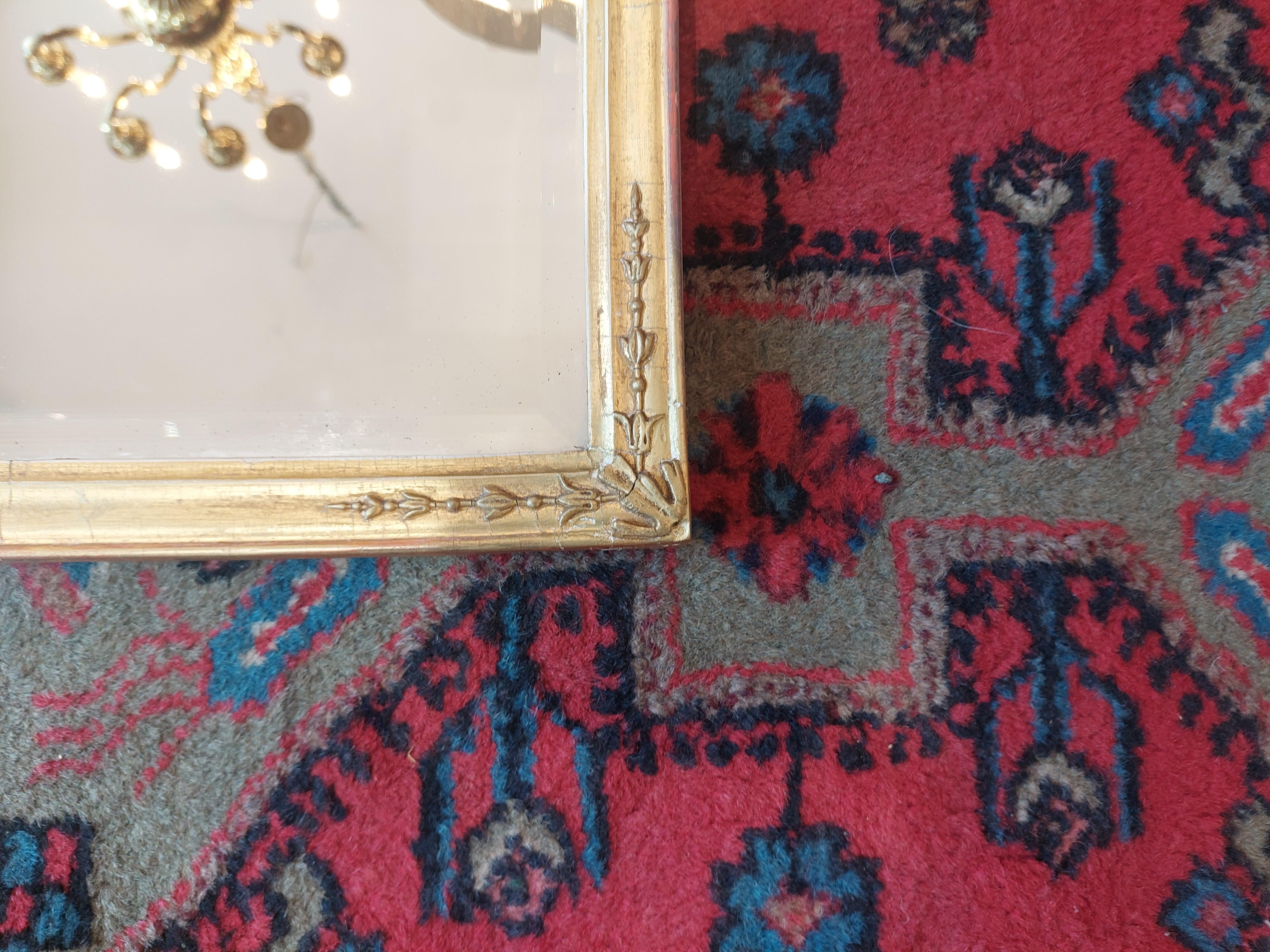 19th Century Small 19thC Giltwood Over Mantle Mirror For Sale