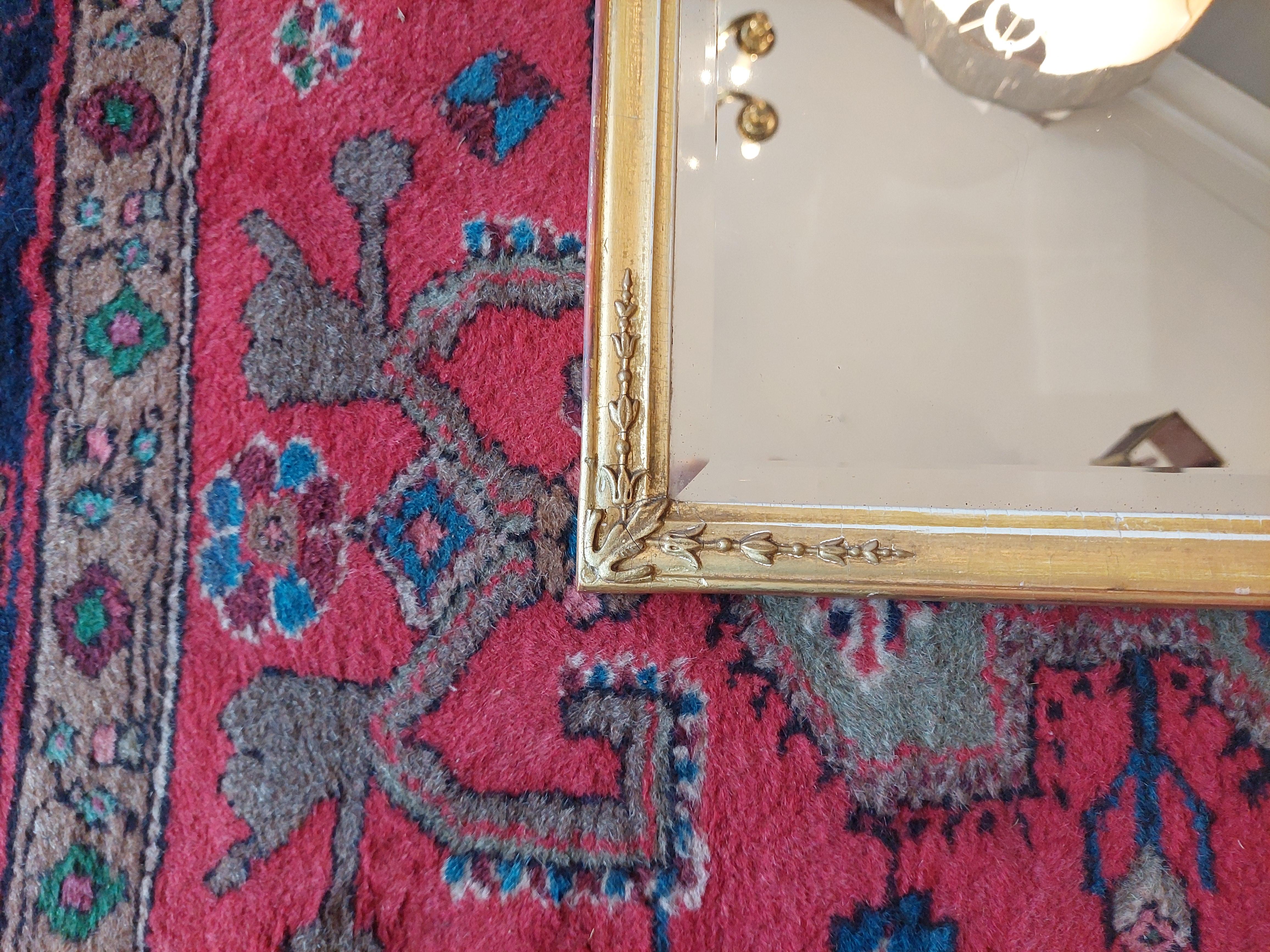 Small 19thC Giltwood Over Mantle Mirror For Sale 2