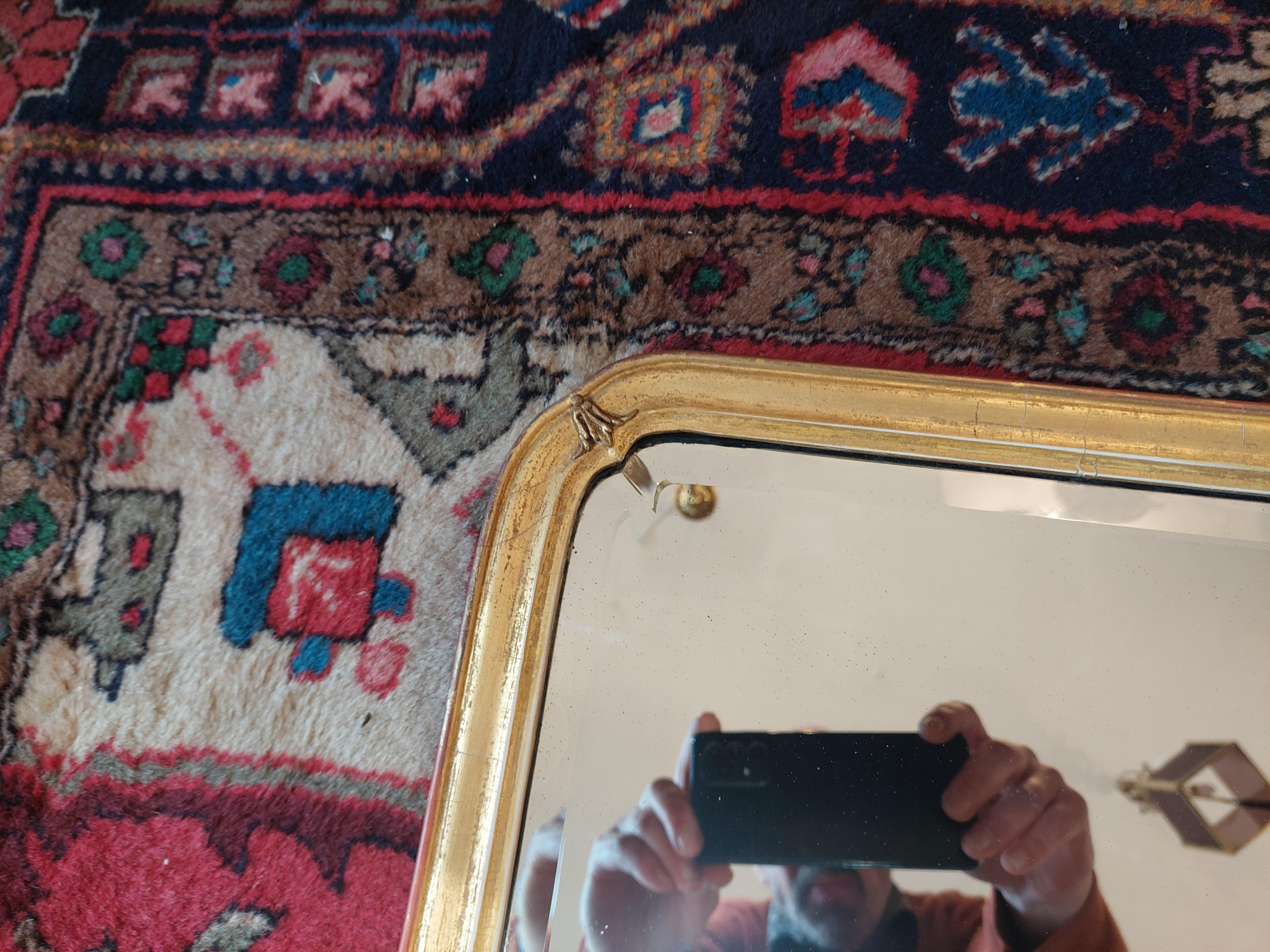 Small 19thC Giltwood Over Mantle Mirror For Sale 3