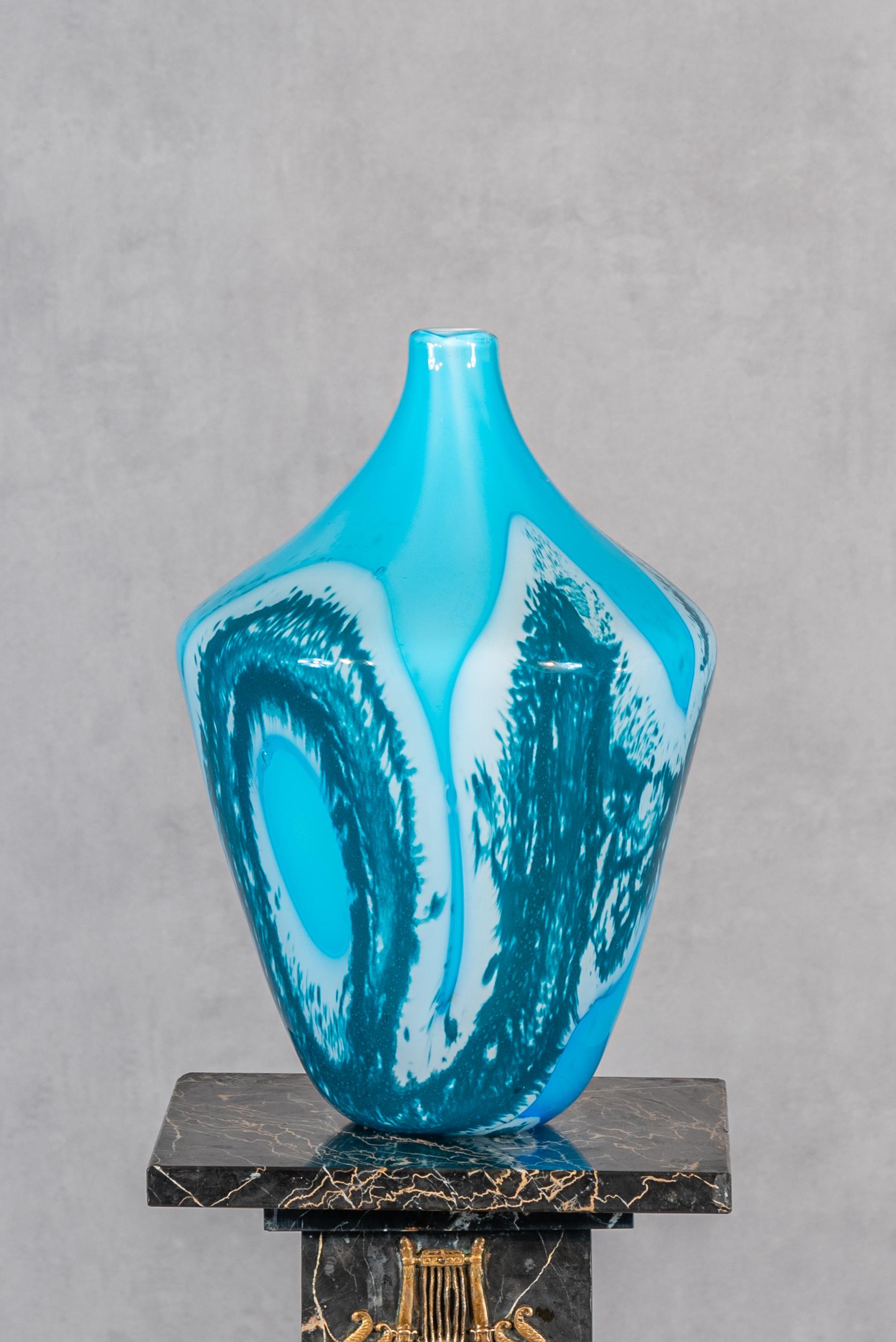 This Small 20th Century Clichy Vase is a captivating piece of art that showcases the beauty and craftsmanship of Clichy glassware. Crafted in the 20th century, it embodies the elegance and refinement for which Clichy is renowned. The vase features a