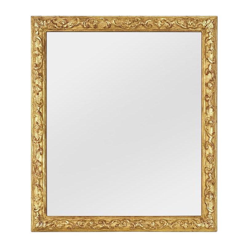 Small 20th-century French Mirror with Gold Leaf in the Berain Style, circa 1980
