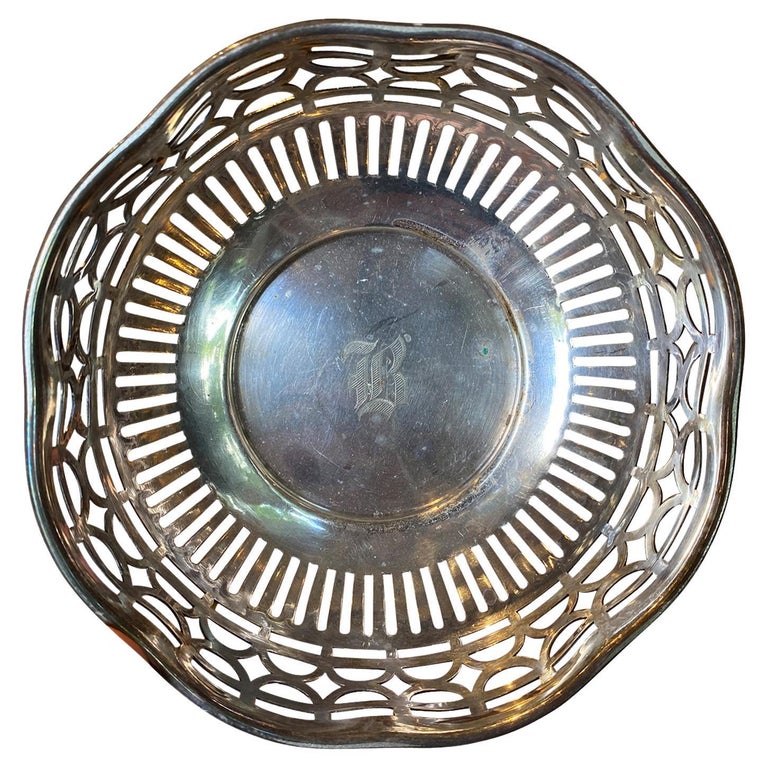 Small 20th Century Gorham Silver Plate Bowl with Engraved B, Marked at 1stDibs gorham