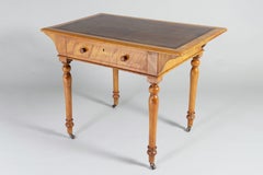 Small 20th Century Satin Birch Writing Desk by Heal & Son London