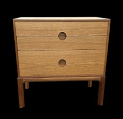 Petit coffre en chêne à 3 tiroirs d' Aksel Kjersgaard pour Odder