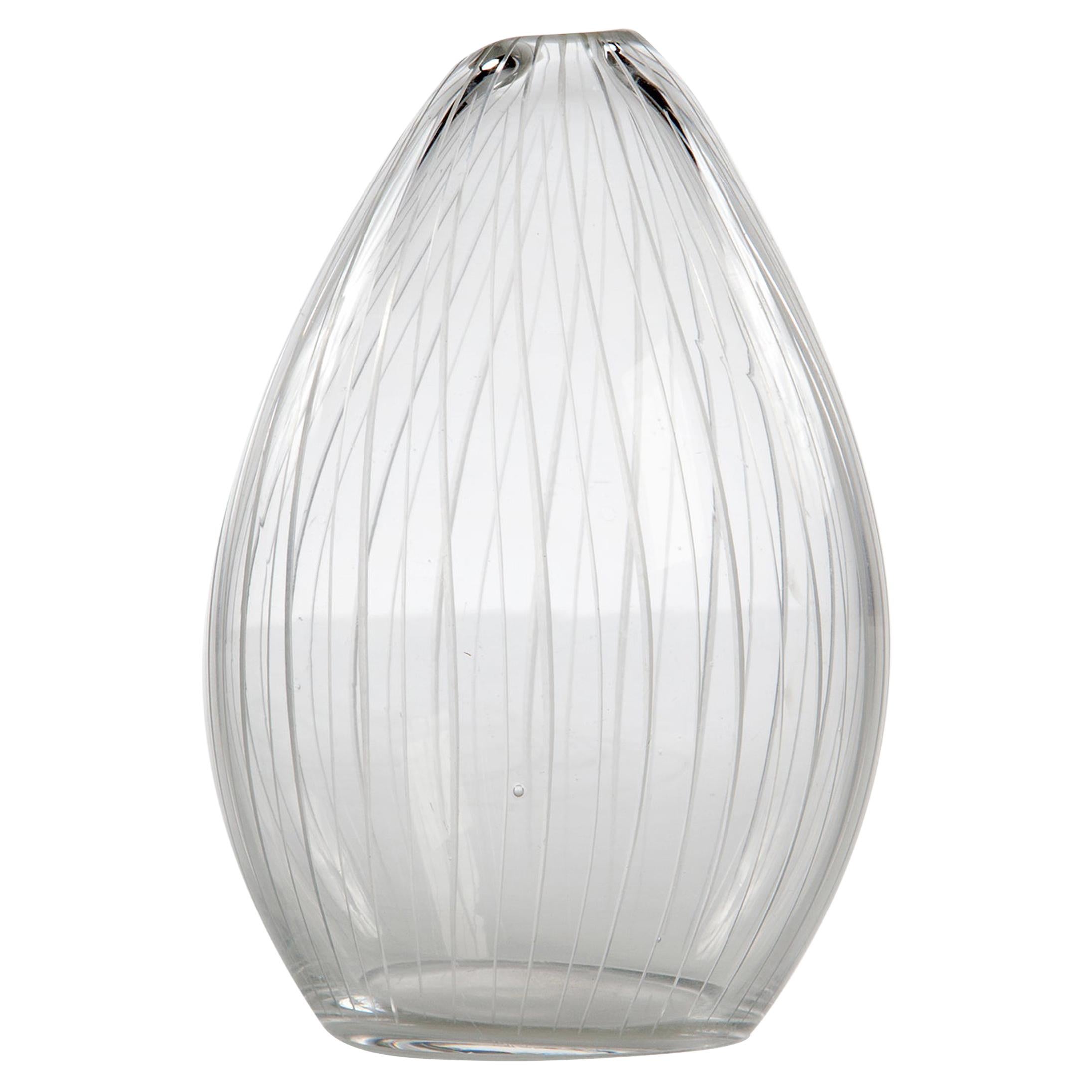 Small 3282 Vase in Glass by Tapio Wirkkala, 1946