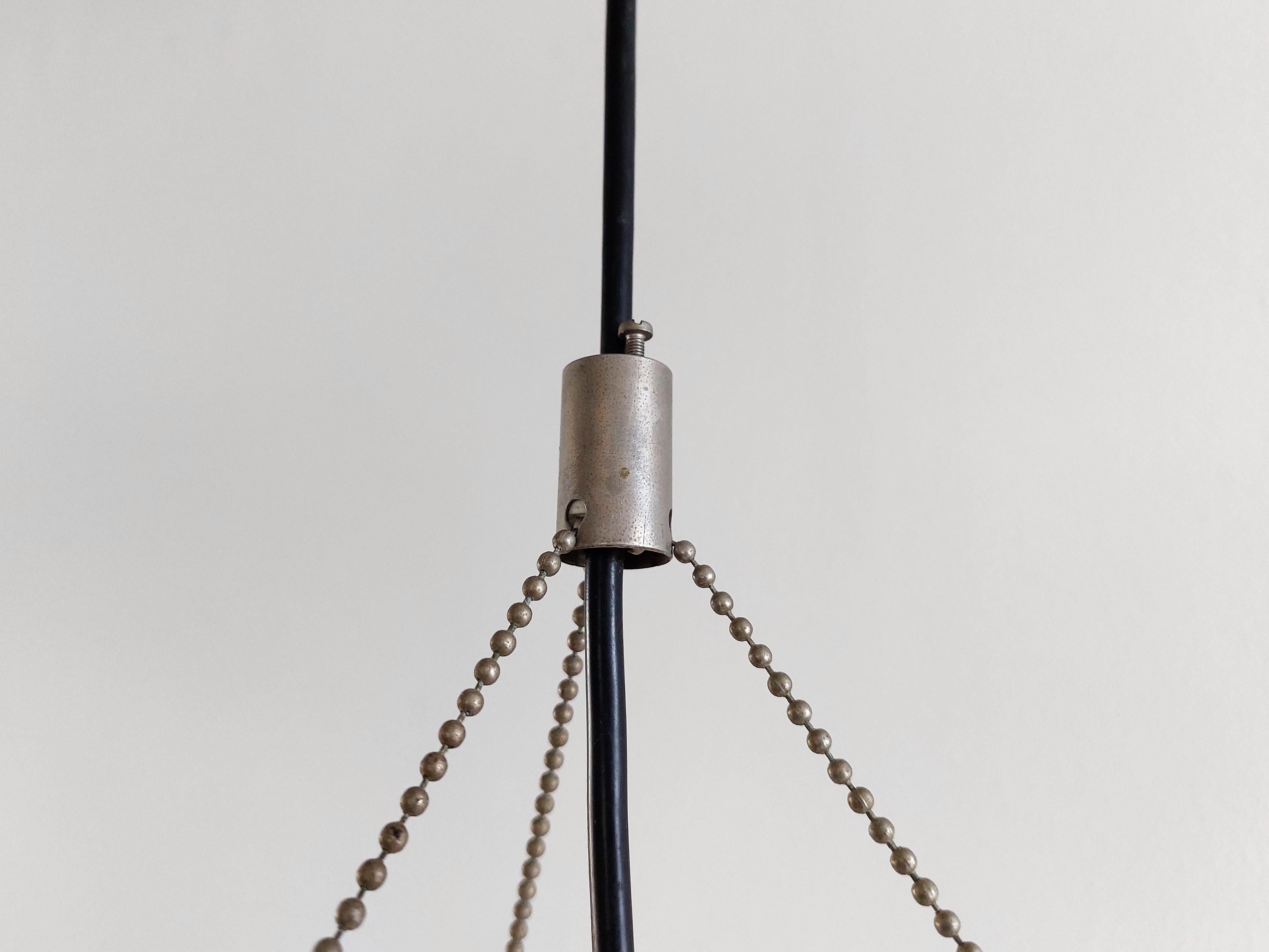 Finnish Small, 50cm, 'Skyflyer' pendant lamp by Yki Nummi, Finland 1960's