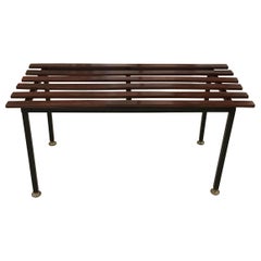 Small 1960s Bench in Wood and Metal