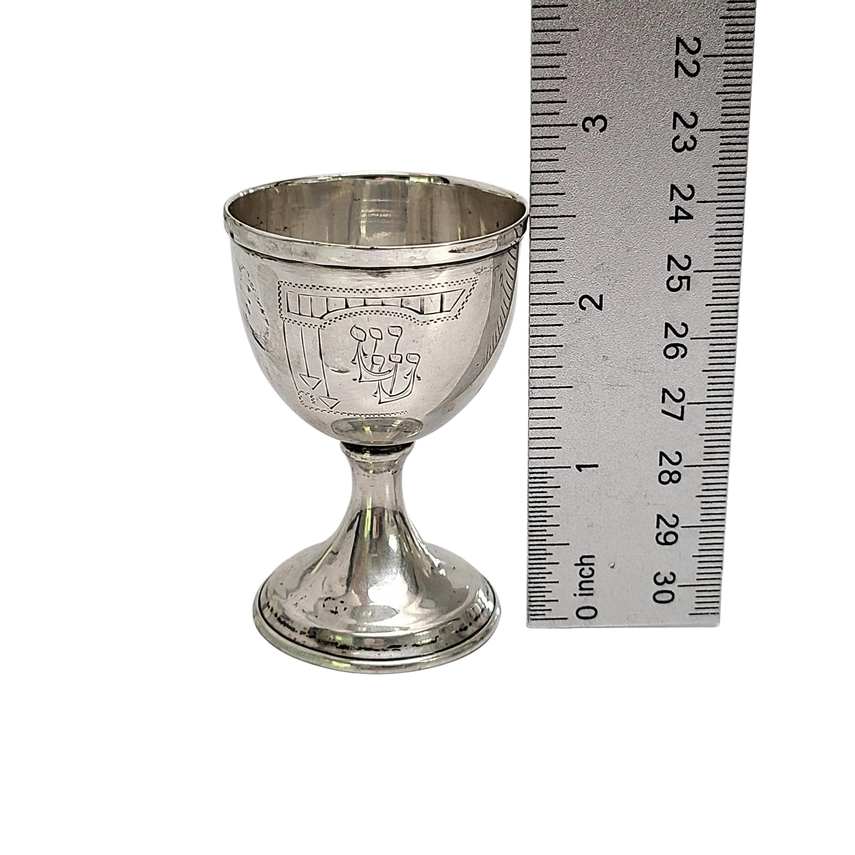 Small 800 Silver Kiddush Cup 5