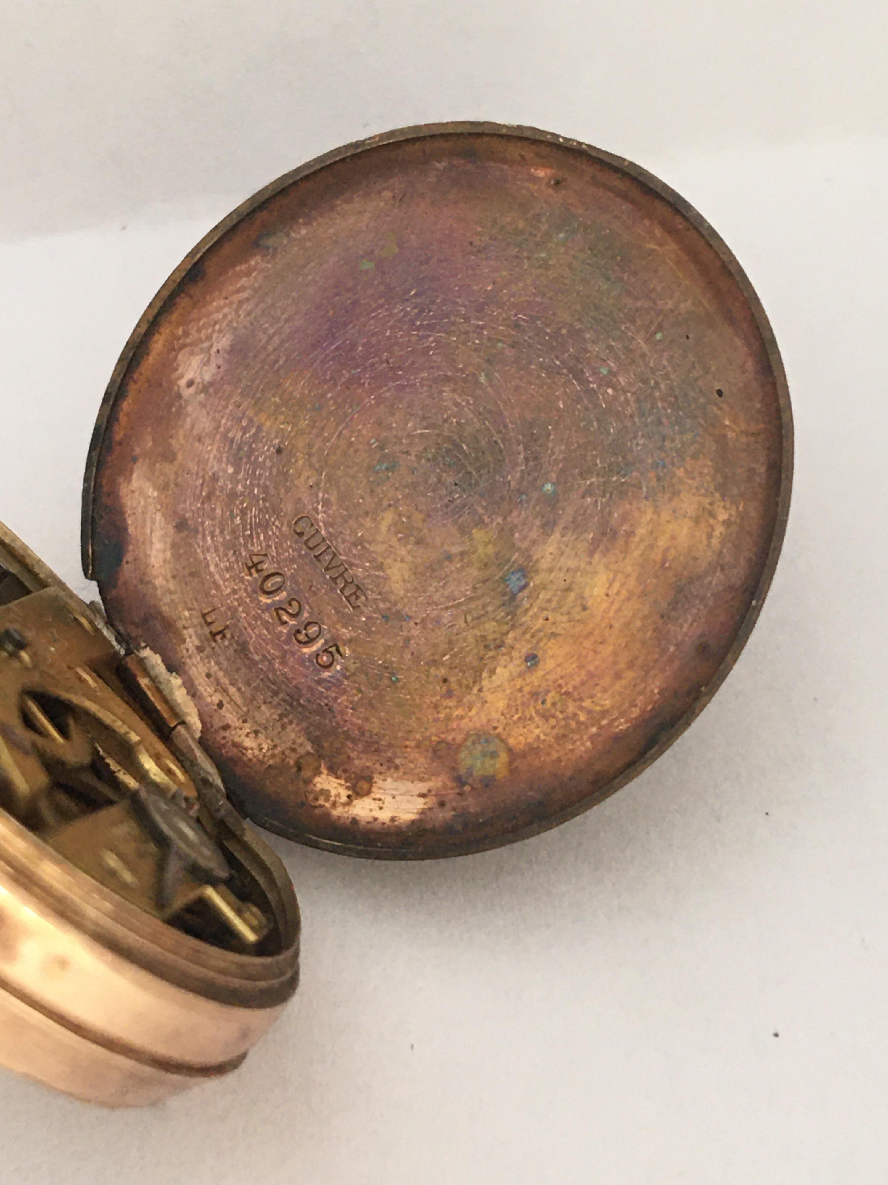 Small 9 Karat Gold Hans-Winding Antique Fob / Pocket Watch In Fair Condition For Sale In Carlisle, GB