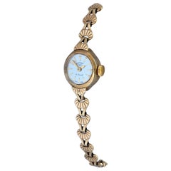 9 Karat Gold Vintage Damen Rotary Mechanische Uhr