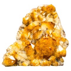 Small AAA Citrine Cluster with Sparkly Golden Orange Druzy & Rare Intact Flower