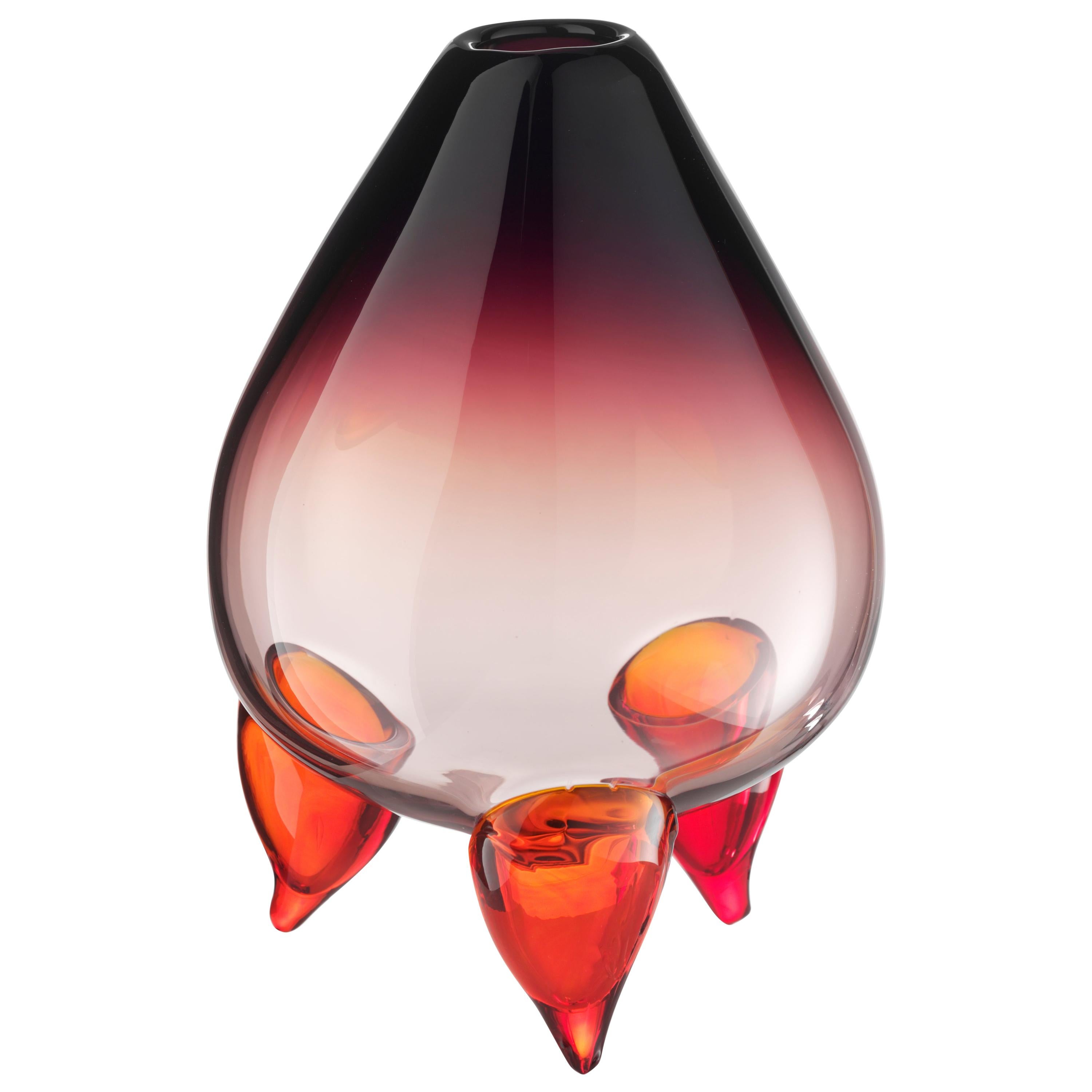 Multi (12335) Small Abisso Vase in Hand Blown Murano Glass by Salviati